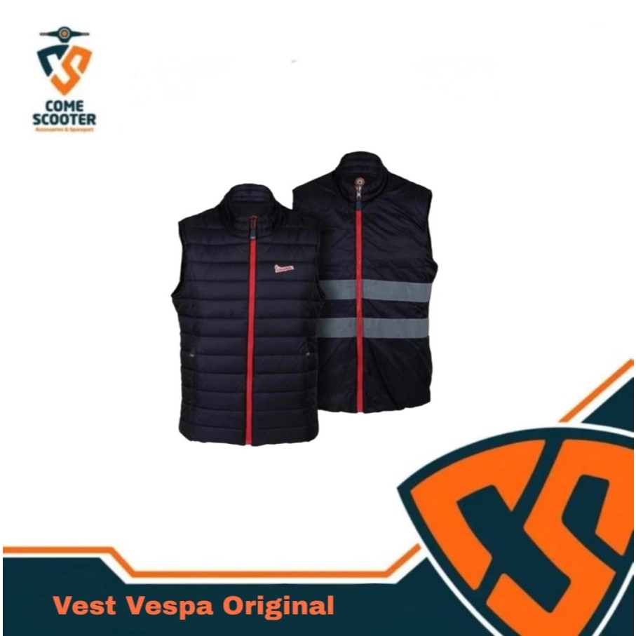 Rompi Jaket Vest Vespa Original Navy Size L