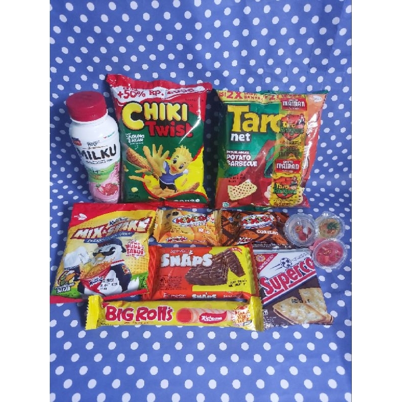 

BINGKISAN ULANG TAHUN ANAK/SNACKS ULANG TAHUN ANAK/SNACKS LEBARAN/BINGKISAN ULANG TAHUN MURAH ISI BERKUALITAS/HAMPERS ANAK ISI BANYAK PREMIUM