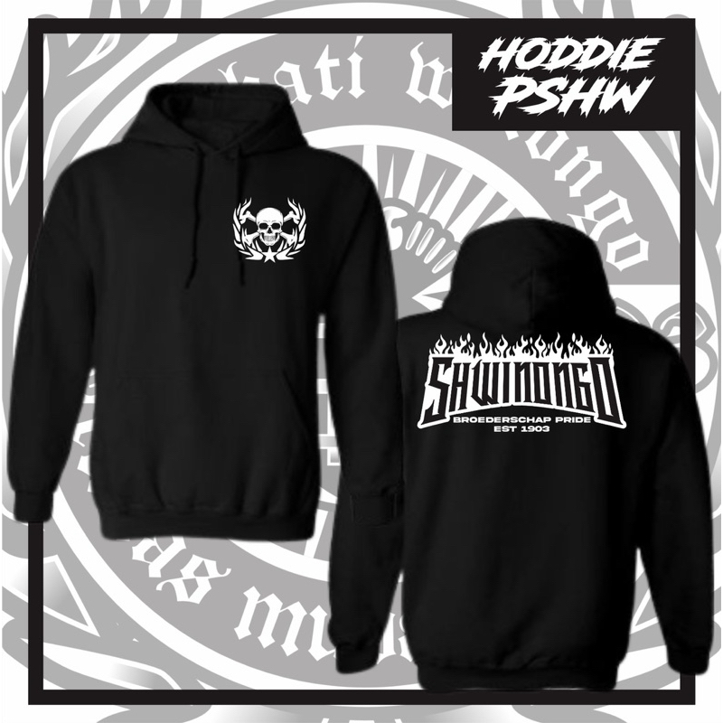 Hoodie Distro PSHW SH Winongo desain simpel DTF sablon anti luntur Ninety nine