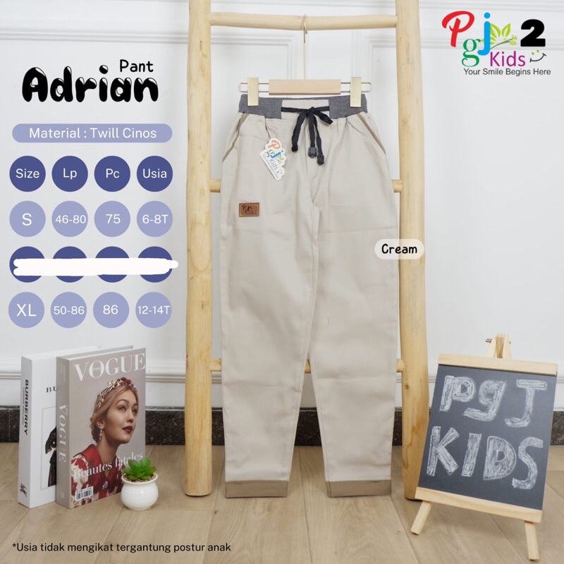 Adrian pants twill chinos Celana kids anak pria cowok laki laki ori pgj kids solo murah