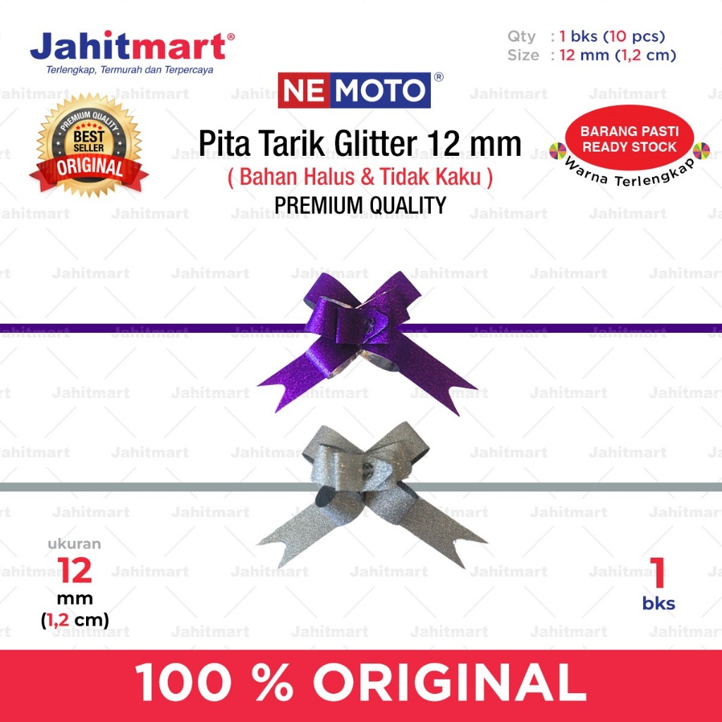 

Pita Tarik Glitter 12 mm (1,2 cm)