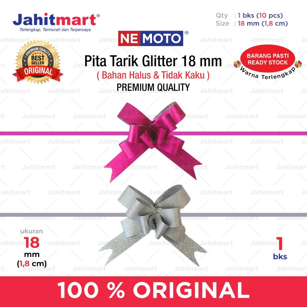 

Pita Tarik Glitter 18 mm (1,8 cm)