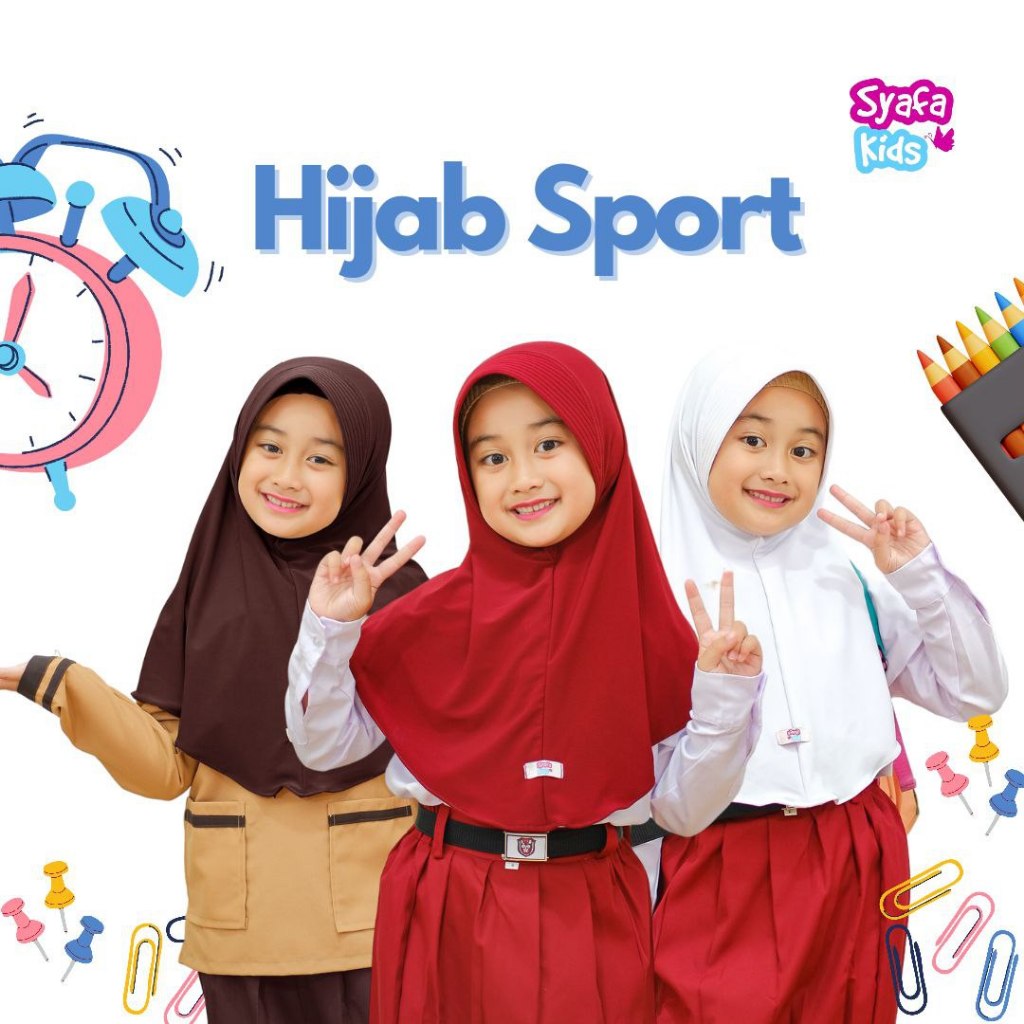 Hijab Anak Kerudung Instan Jilbab Sport