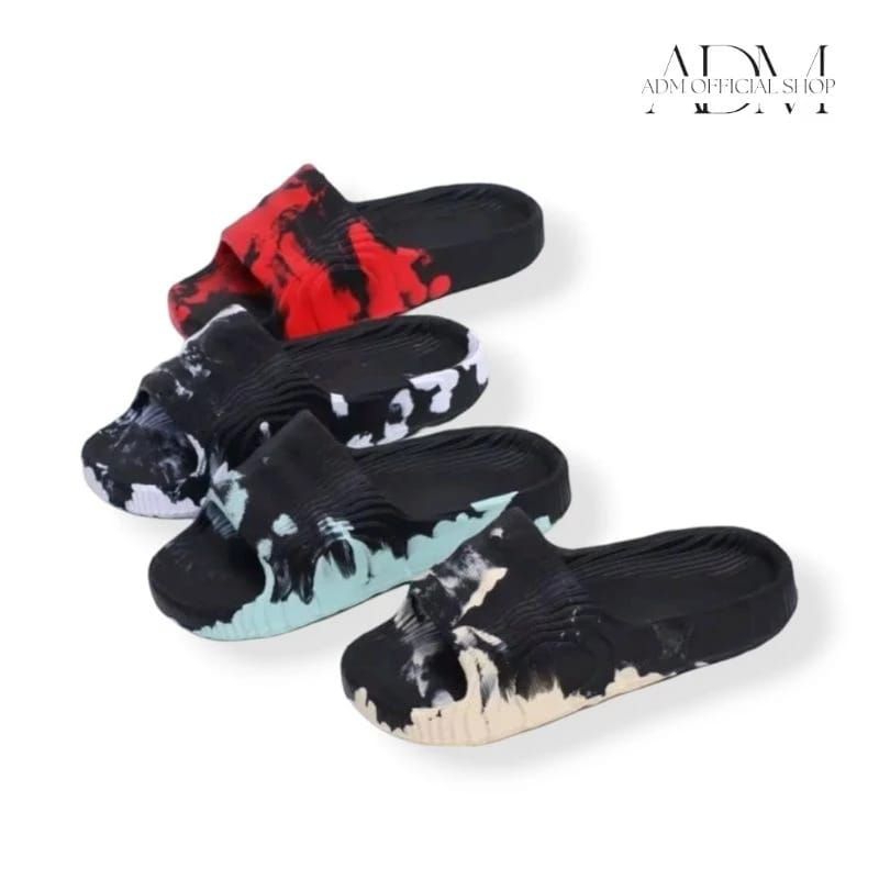 Sandal Slop Slide Adilette Loreng Sendal Slide Sandal Adidas Adilette