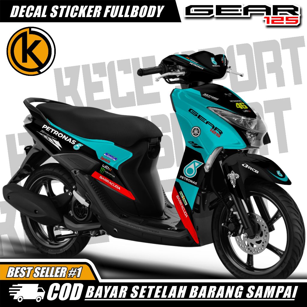 Sticker Decal Yamaha GEAR 125 Striping Yamaha GEAR 125 Petronas