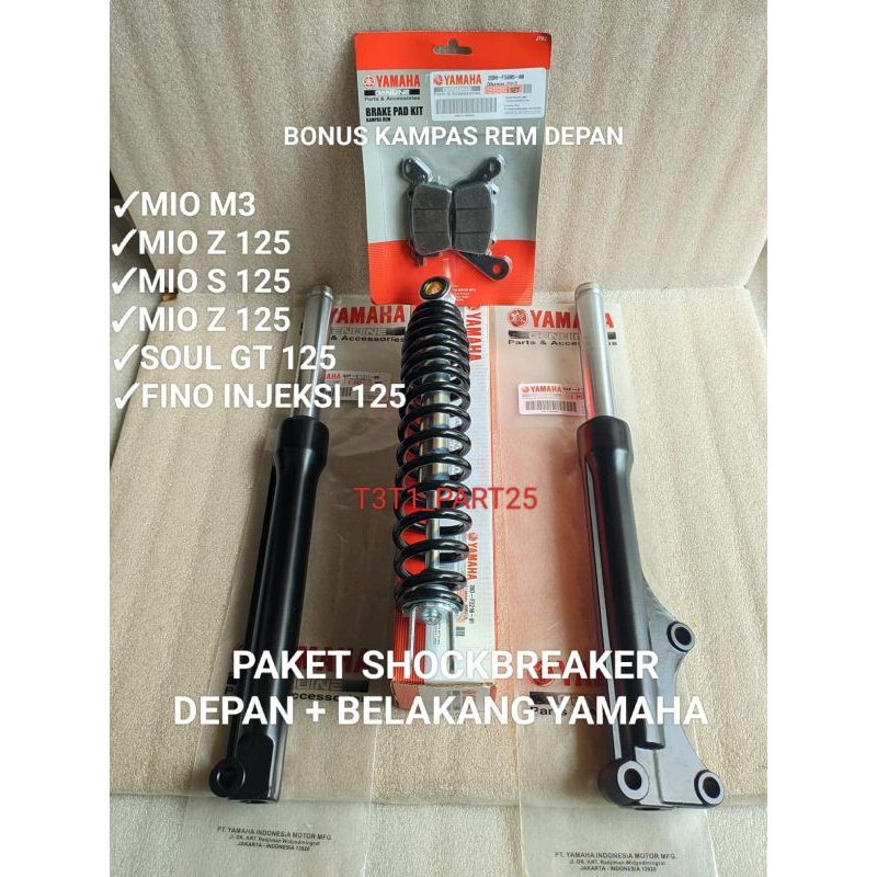 paket shockbreaker hitam (2PH) Mio M3/Mio 125/soul GT 125/Fino fi 125/Mio s 125