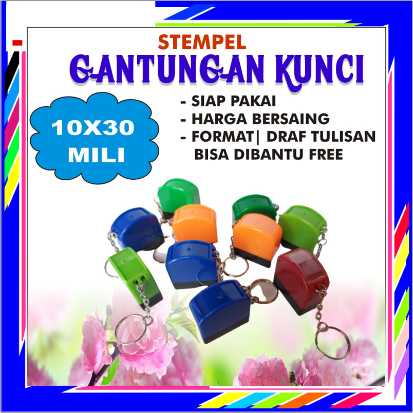 

STEMPEL MINI 10X 30 MILI OTOMATIS WARNA FLASH DOKTER KANTOR TOKO