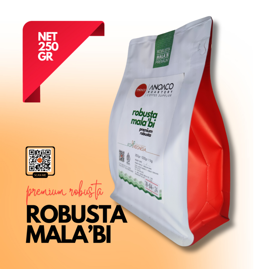 

ANOACO COFFEE ROASTERY KOPI ROBUSTA PREMIUM MALA'BI 250GR