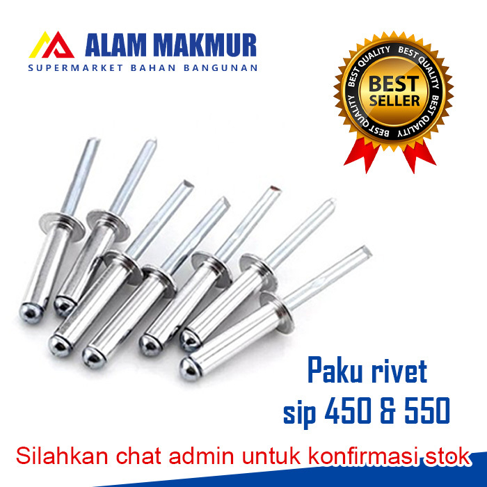 SIP 450 550 PAKU RIVET 3.2 x 12.7 MM BLIND RIPET RIFET TEMBAK