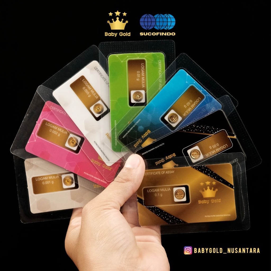 LM EMAS ASLI 24karat kecil mini batangan 0.001 gram 24 karat Babygold Baby Gold minigram microgram m
