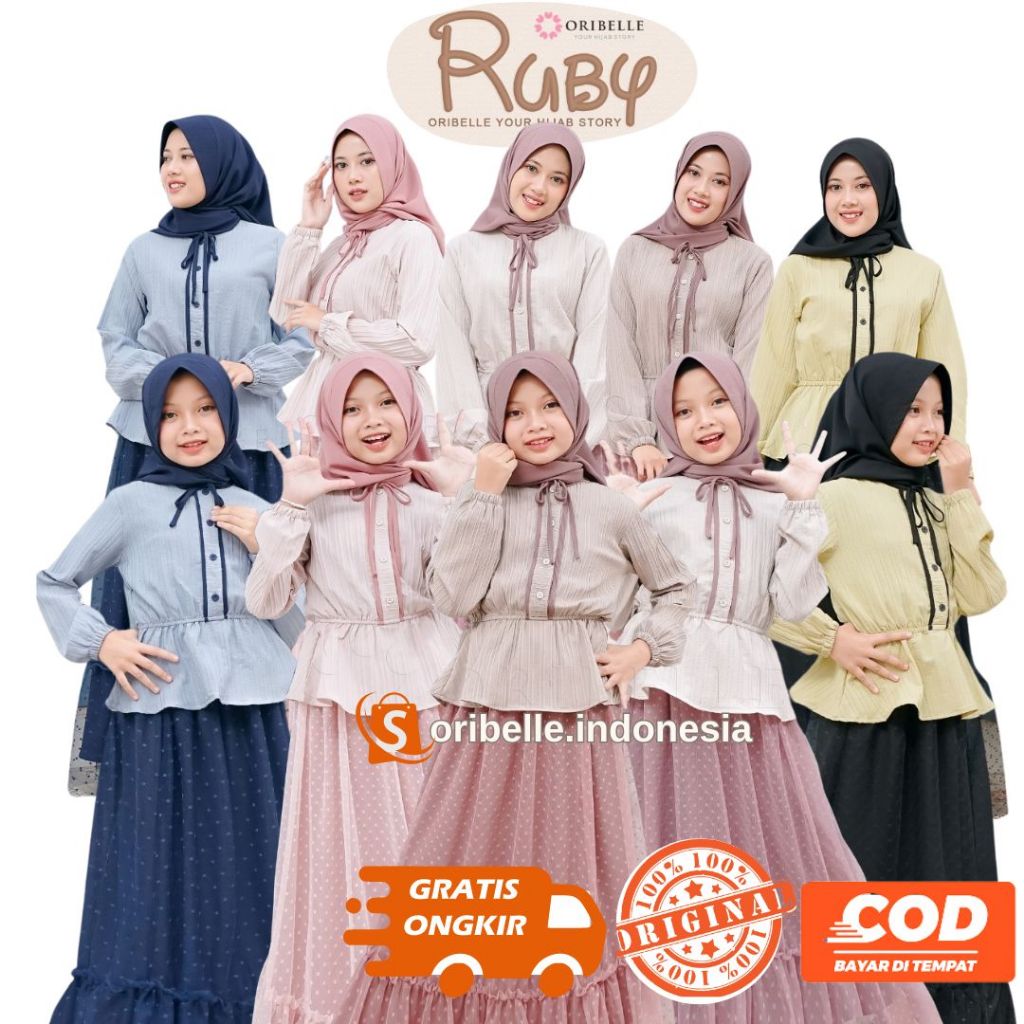 Setelan Baju Muslim Anak dan Remaja Perempuan Terbaru / Setelan Blouse Rok Anak dan Remaja Perempuan