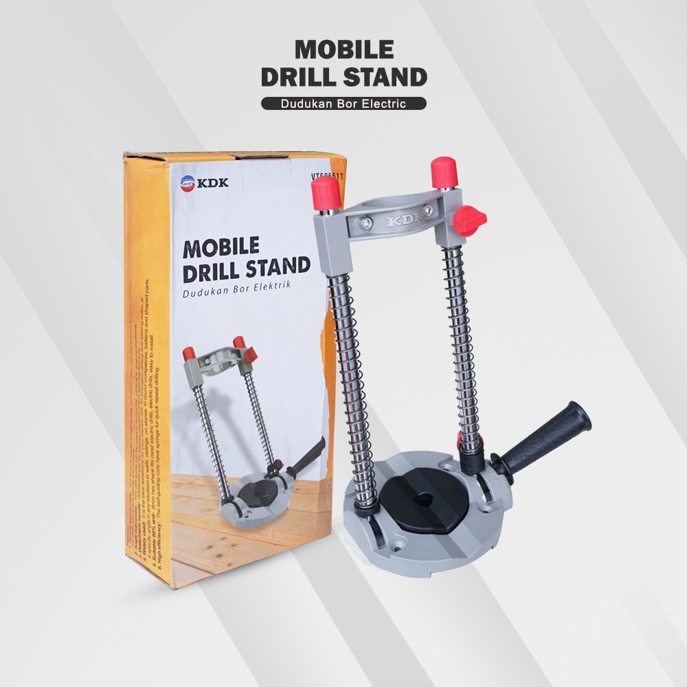stand drill - stand bor duduk - dudukan bor - standing mesin bor tangan KDK mobile drill stand