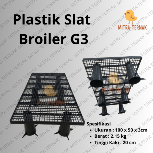 Slat Alas Kandang Ayam Broiler Tipe G3 / Plastik Slat Kandang / Alas Kandang Hewan