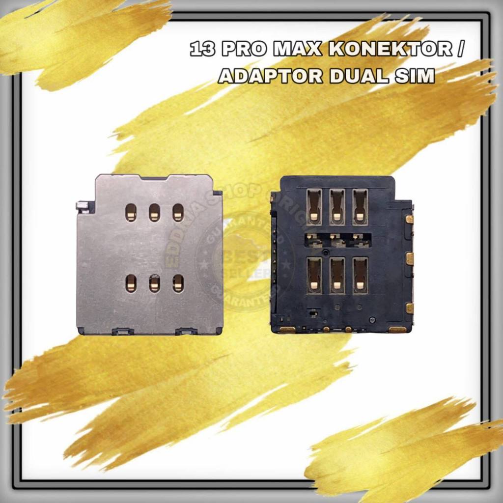 KONEKTOR / ADAPTOR KARTU SIM 13 PRO MAX DUAL SIM ORIGINAL BARU