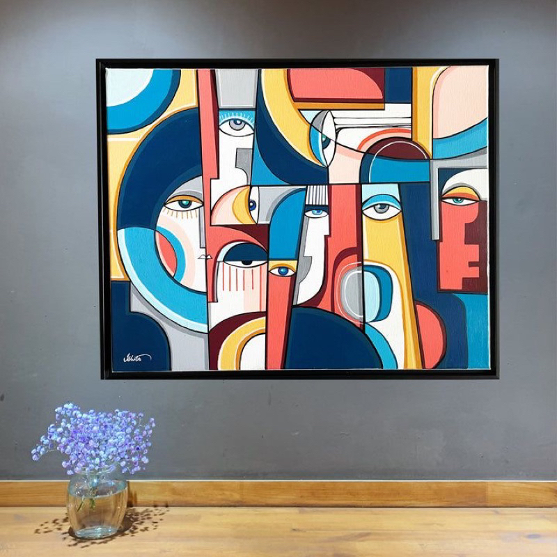 Lukisan Dinding Abstrak Modern Minimalis