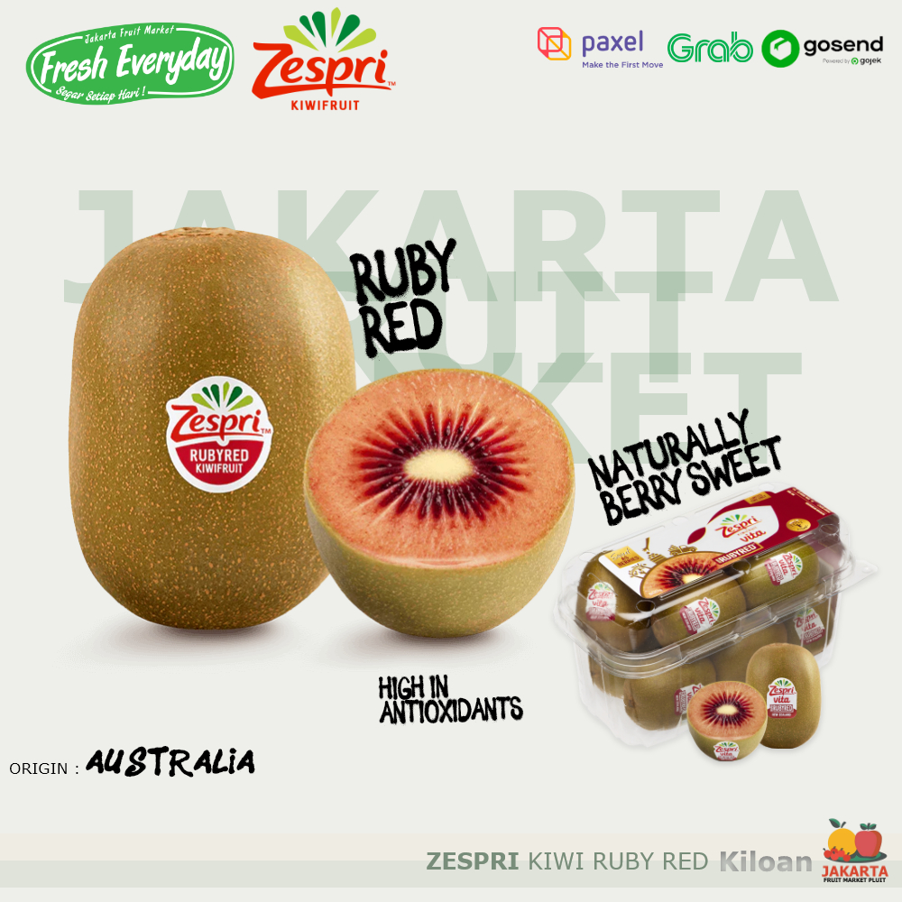 

ZESPRI KIWI RUBY RED Buah Segar unik merah - /PACK