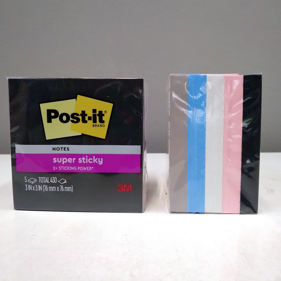 

3M Post It Super Sticky Notes 654-5SSNE 3 inch x 3 inch