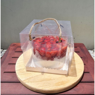Kotak Kue Mika / Box Mika Kotak / Box Mika Handle Tali / Box Kue Mika