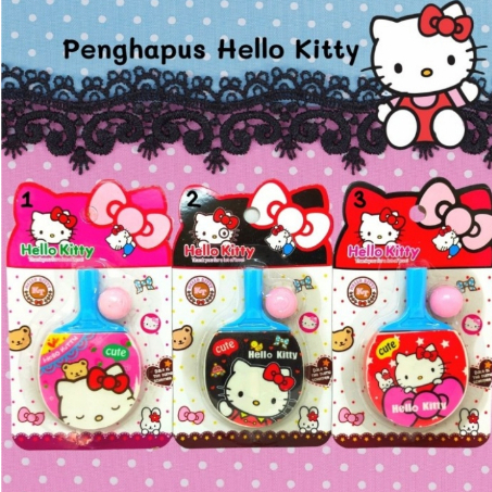 

Penghapus Lucu Karakter Hello Kitty Raket Ping Pong