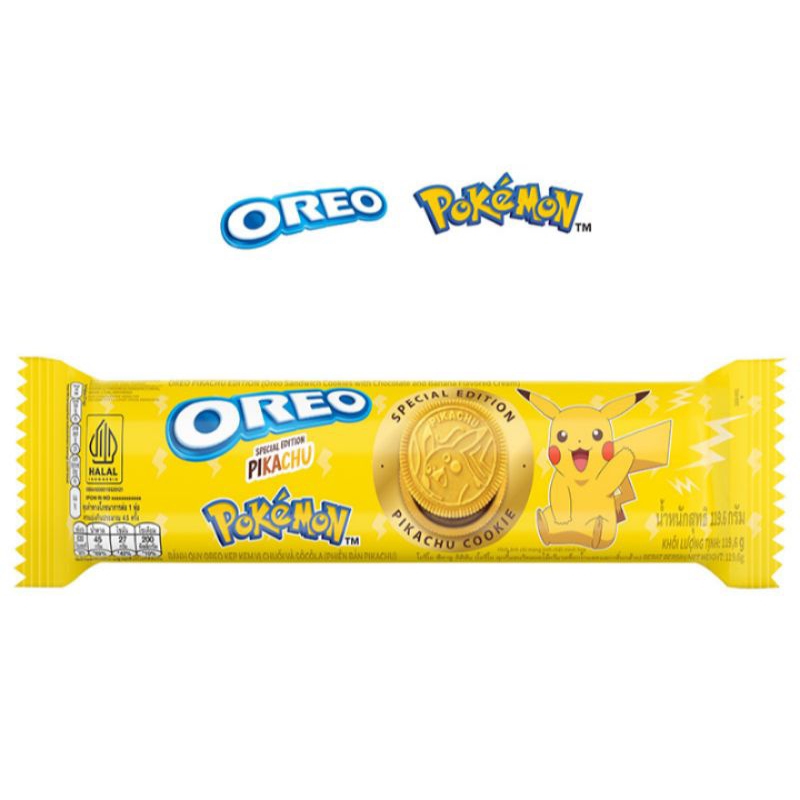 

Biscuit Sandwich Oreo Pokemon Chocolate & Banana Cream 119g