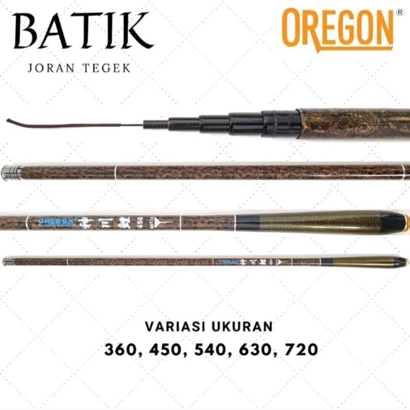 oregon batik joran tegek bahan carbon