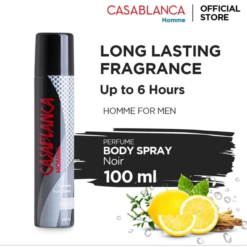 Casablanca Body Spray Noir (Black , 100ml)