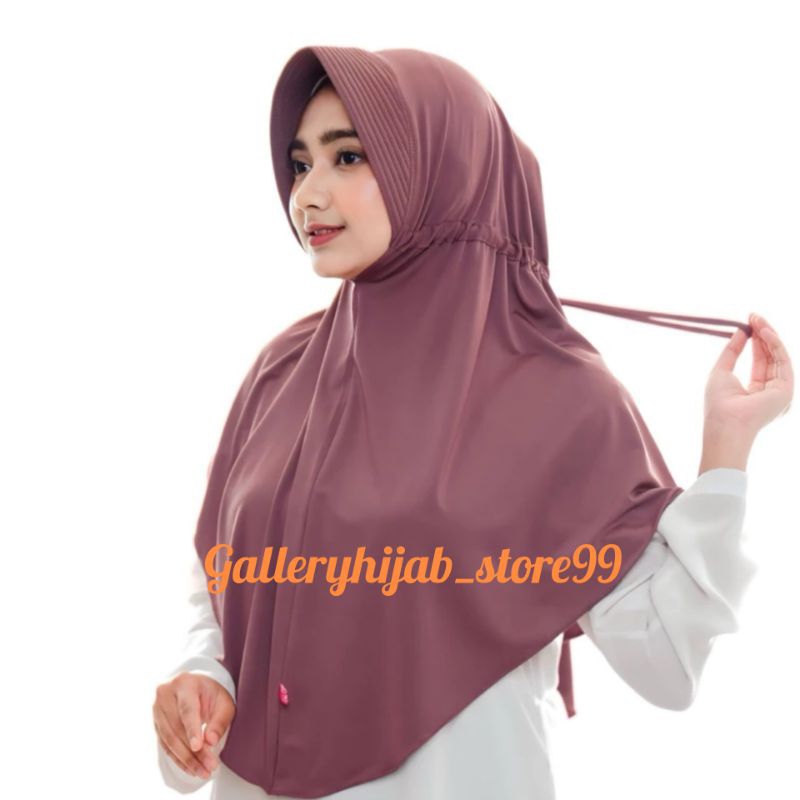 Jilbab Instan Serut Jokowi Jumbo Size L | Jilbab Serut Jokowi | Kerudung Serut Jersey Premium