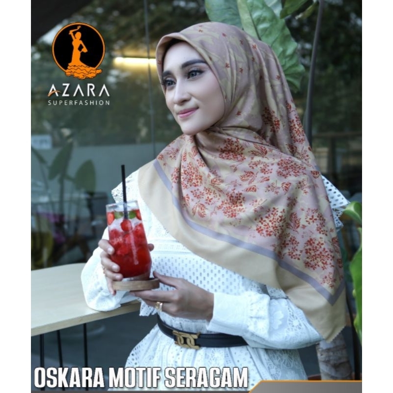 JILBAB SEGIEMPAT AZARA OSKARA VOAL MOTIF LASER CUT  UK 110x110 JILBAB KERUDUNG HIJAB SEGI EMPAT UMAM