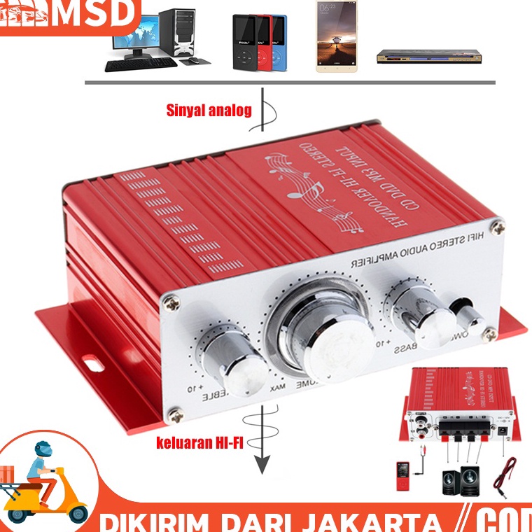MURAH Ampli Mini HiFi Stereo Power Amplifier 12V 2W 2 Channel Power Amplifier Mini Mobil