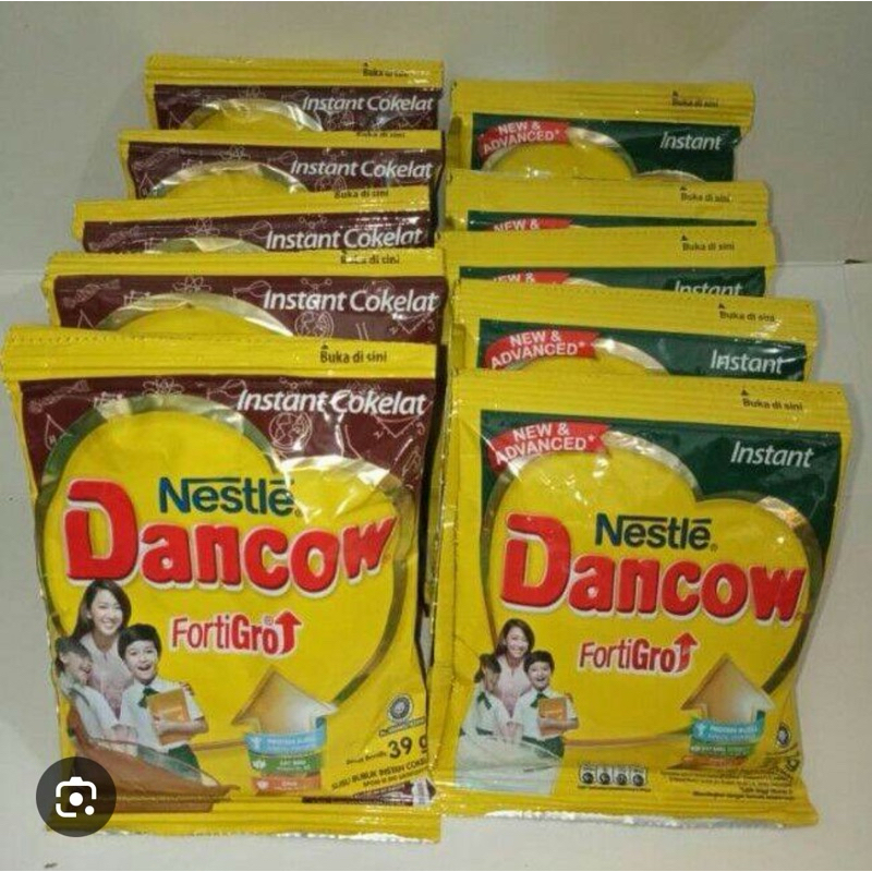 

Dancow instant fortiGro renteng putih coklat