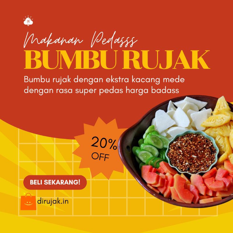 

Bumbu Rujak Pedes sedang dengan Kacang Mede