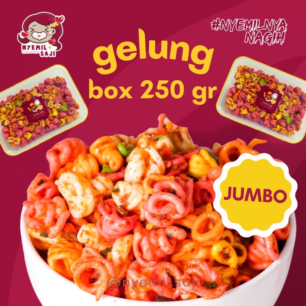 

BOX GELUNG 250 GRAM NYEMILSAJI