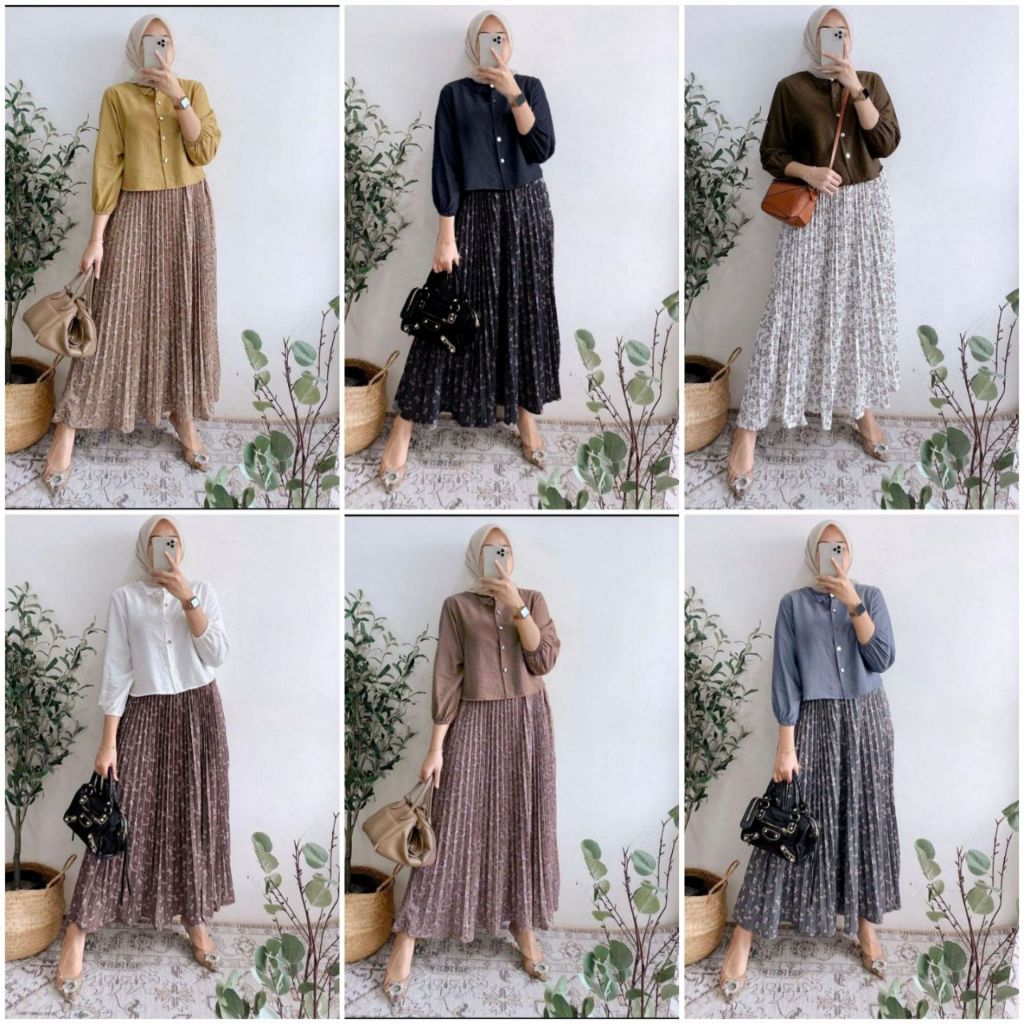 set rok wanita zavika setelan rok oneset rok plisket wanita setelan rok wanita jumbo setelan ootd ke
