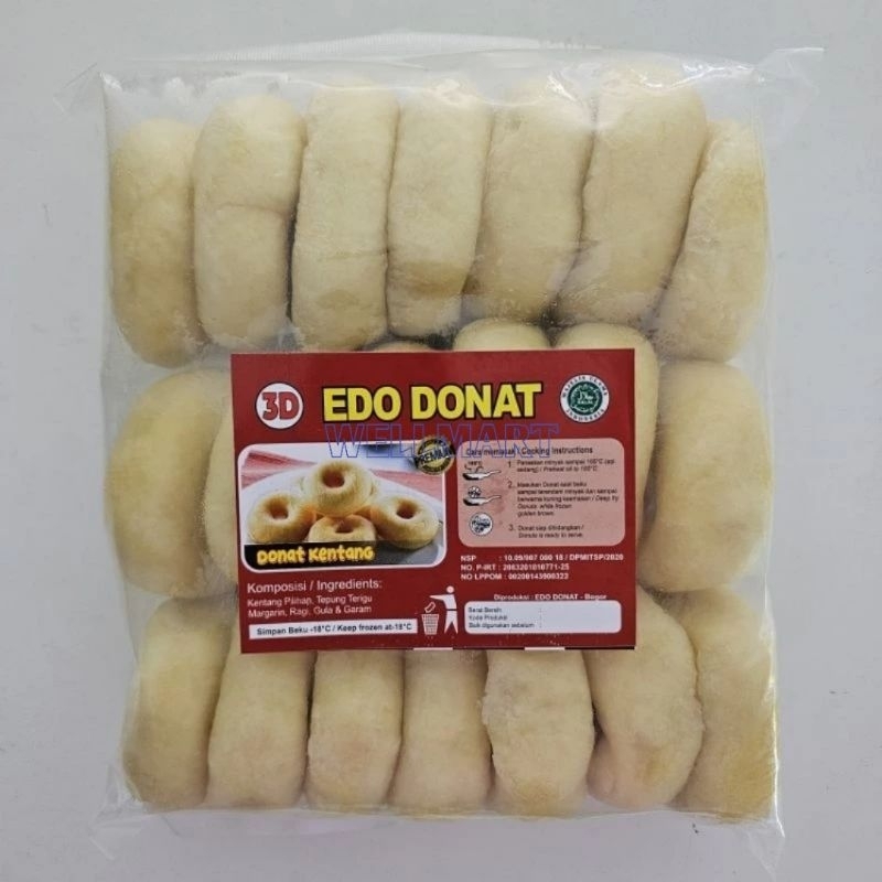 

Edo Donat Kentang Isi 20 Pcs 550gr Donat Kentang Frozen Potato Donuts