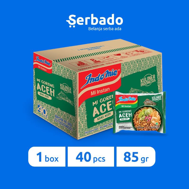 

Indomie Goreng Aceh 85gr 1 Dus (Isi 40 pcs)