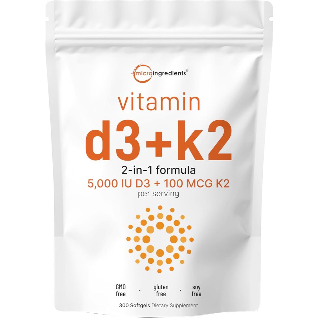 Micro Ingredients Vitamin K2 D3 5000 iu 300 softgels