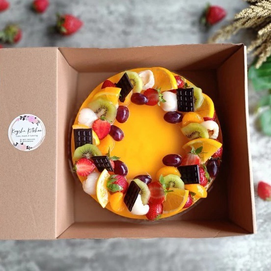 Laku keraz Dus Box Pudding Packaging Kotak kue Puding Sekat Window mika UK 22