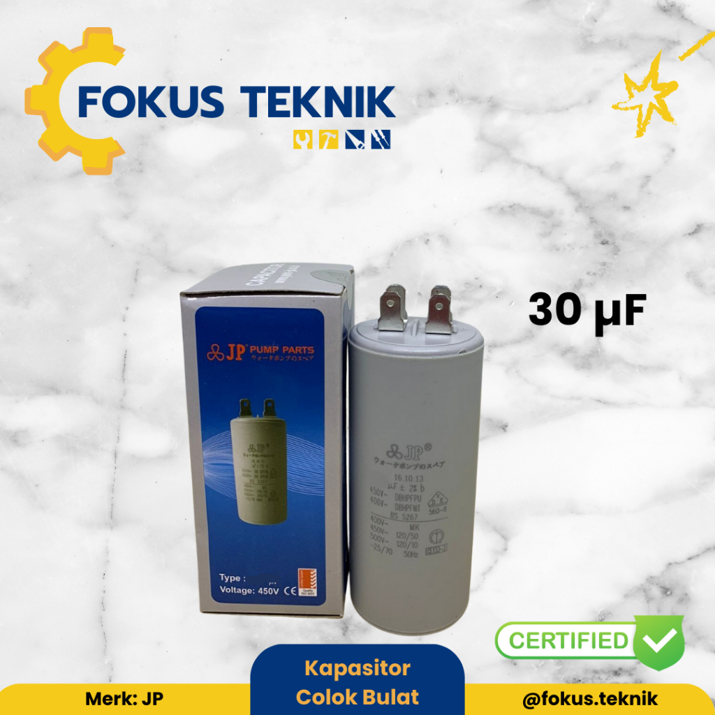 JP Kapasitor Bulat 30 uf 450V Kapasitor Colok 30 uf 450V