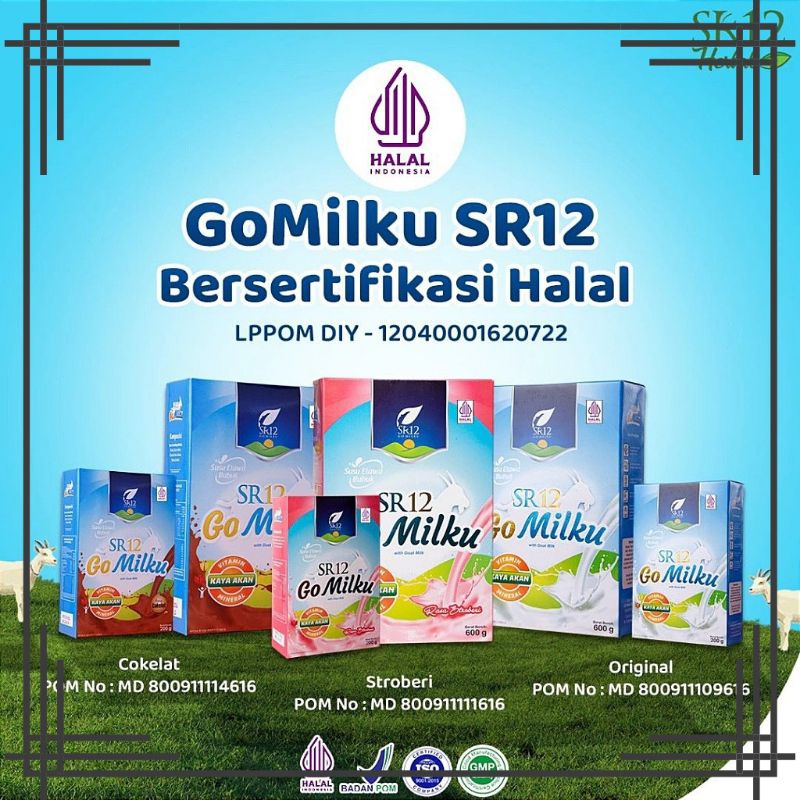 

PROMO BIG SALE !! SR12 GoMilku Susu Kambing Etawa Premium 600 gr