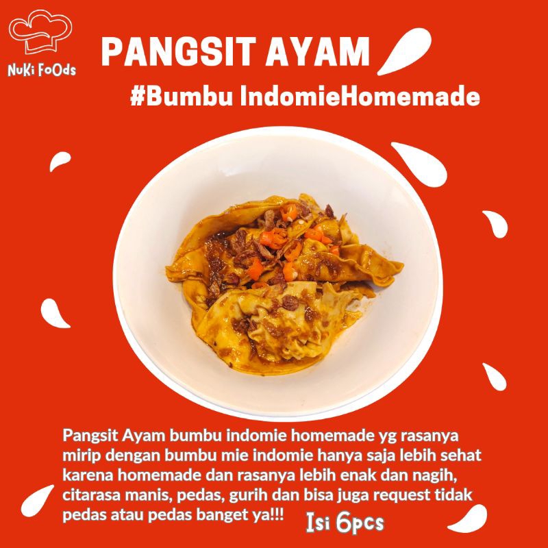 

PANGSIT AYAM BUMBU INDOMIE HOMEMADE ISI 6