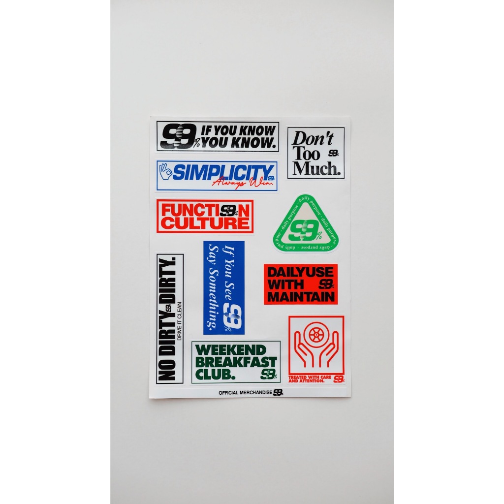 

Original Stickerpack A4 99%dailyuse.