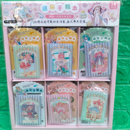 

6 Pcs Notes Book Buku catatan Kecil MOTIF KARTUN LUCU Mix Random Note Mini grosir