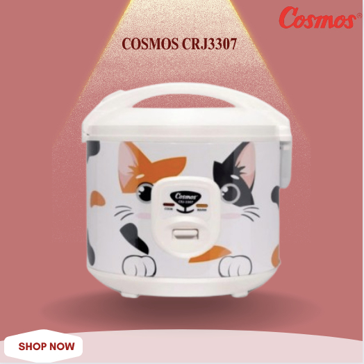 Cosmos CRJ 3307 Fabelia Series - Rice Cooker 1.8L Motif Kucing/CRJ-3307K/CRJ3307K/CRJ 3307K