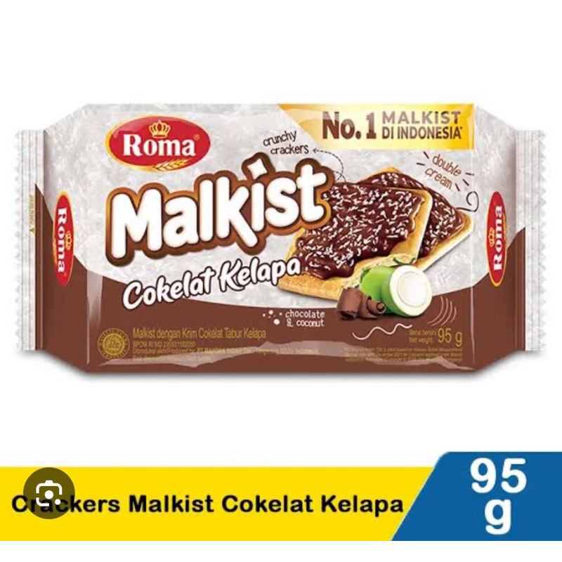 

Roma Malkist cokelat kelapa 95gram