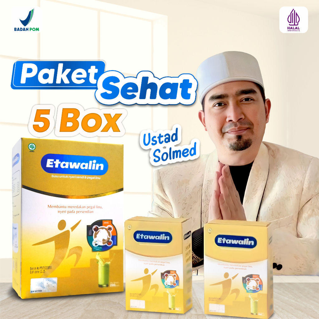 

Etawalin Paket Sehat 5 Box Susu Terapi Tulang dan Nyeris Sendi, Menjaga Kepadatan Tulang dan Sendi
