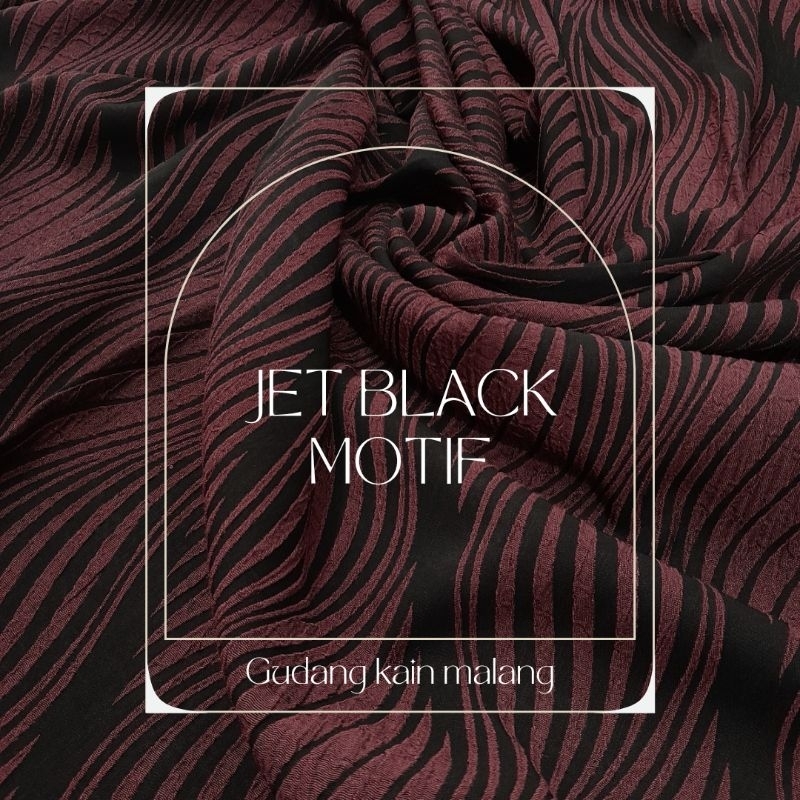 KAIN JET BLACK MOTIF (HARGA PER 0,50 Meter)