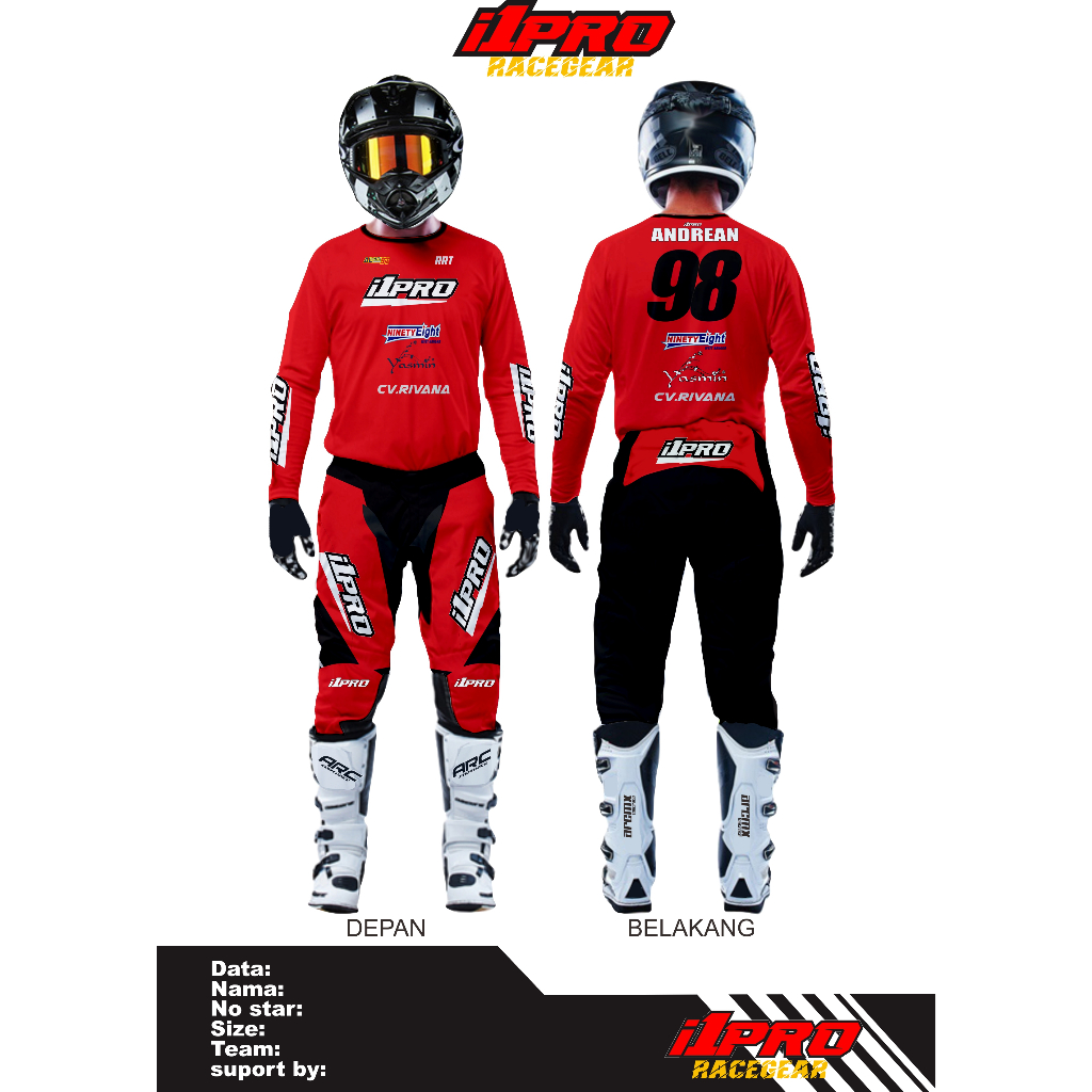 Jersey set trail custJersey set trail custom sublim full priting