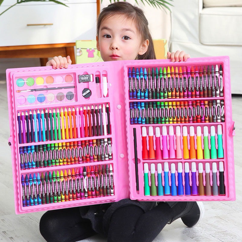 

^Kcy^ crayon set anak isi 150pcs cat air mewarnai set menggambar anak