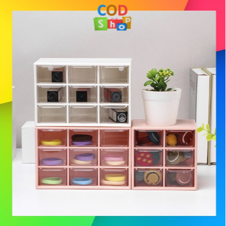 Rak Penyimpanan Barang & Aksesoris Wanita / Laci Minimails Serbaguna / Rak 6 Laci & 9 laci