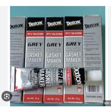 Lem Silicone Gasket Maker Dextone RTV Grey 25 gram murah berkualitas